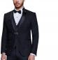 Preview: Herren Anzug Brokat mit Hochzeitsweste und Fliege