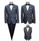 Preview: Elegante Herren Anzug mit Weste und Fliege