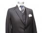 Preview: Herren Anzug mit Weste Dunkelbraun