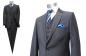 Preview: gestreifte Herren Anzug 3 teilig Anthrazit
