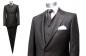 Preview: Herren Anzug mit Weste Dunkelbraun