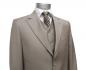 Preview: Herren Anzug mit Weste Hellbraun