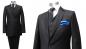 Preview: Herren Anzug 3 teilig Schwarz Regular