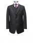 Preview: Herrenanzug mit Weste Schwarz Regular