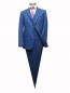 Preview: Herren Anzug mit Weste Blau leicht tailliert