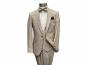 Preview: Herren Anzug Strukturiert Slim mit Weste und Fliege
