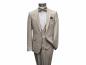 Preview: Herren Anzug Strukturiert Slim mit Weste und Fliege