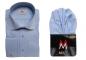 Preview: Uni Streifen Herrenhemd Slim-fit Lang Arm