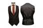 Preview: Strukturierte Slim Fit Herrenanzug mit Weste