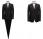 Preview: Herren 2-Knopf-Anzug Slim-fit schwarz