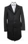 Preview: Knielange Herren Mantel Schwarz