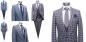 Preview: Karierte Slim Fit Herren Anzug Vintage