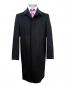 Preview: Herren Mantel Schwarz Verdeckte Knopfleiste