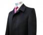 Preview: Herren Mantel Schwarz Verdeckte Knopfleiste