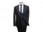 Preview: Herren Anzug mit Weste Schwarz Slim