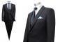 Preview: Herren Anzug mit Weste Schwarz Slim