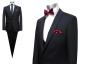 Preview: Herren Anzug mit Weste Schwarz Slim