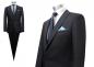 Preview: Herren Anzug mit Weste Schwarz Slim