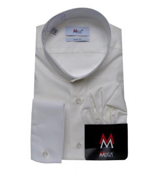 Stehkragen Mao Herren Hemd Langarm Slim-fit