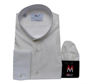 Stehkragen Mao Herren Hemd Langarm Slim-fit