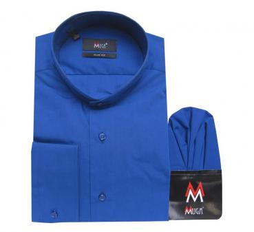 Stehkragen Mao Herren Hemd Langarm Slim-fit