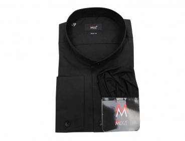 Stehkragen Mao Herren Hemd Langarm Slim-fit