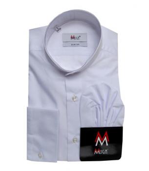 Stehkragen Mao Herren Hemd Langarm Slim-fit