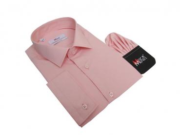 Slim Fit Herrenhemd mit Einstecktuch Langarm