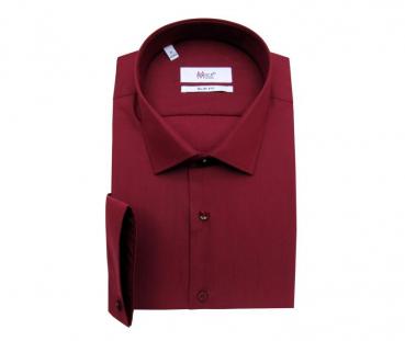 Slim Fit Herrenhemd mit Einstecktuch Langarm