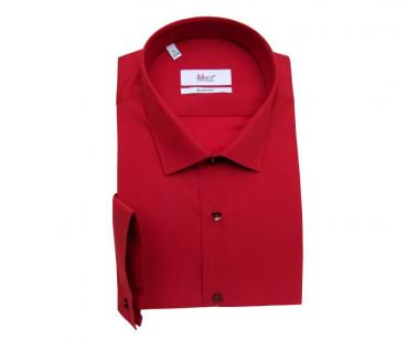 Slim Fit Herrenhemd mit Einstecktuch Langarm