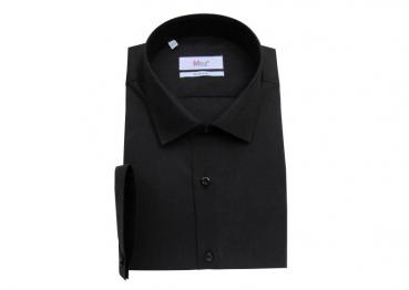 Slim Fit Herrenhemd mit Einstecktuch Langarm