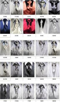 Plastron (Krawatte) mit Einstecktuch