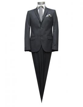 Elegante Herren Anzug Anthrazit Webstruktur