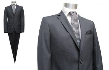 Elegante Herren Anzug Anthrazit Webstruktur
