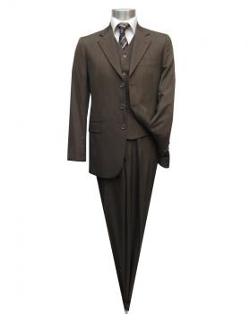 Herrenanzug mit Weste Braun Angebot