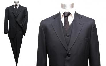 Herrenanzug Schwarz mit Weste Sonderangebot