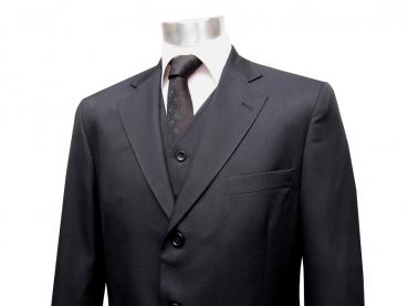 Herrenanzug Schwarz mit Weste Sonderangebot