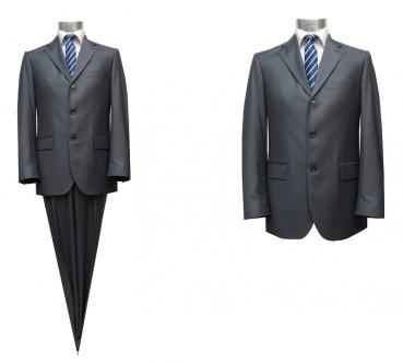Herrenanzug 3-Knopf Dunkelgrau