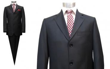 3-Knopf Herren Anzug Schwarz