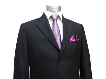 Streifen Herrenanzug Schwarz Modern Fit