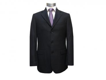 Streifen Herrenanzug Schwarz Modern Fit