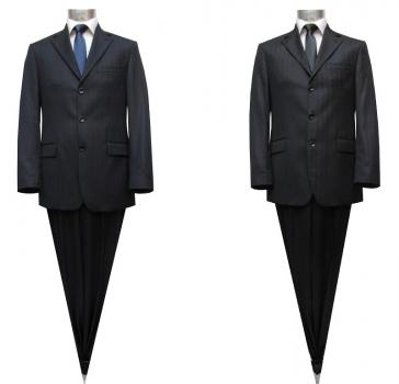 Streifen Herren Anzug 2 teilig Modern Fit