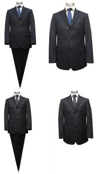 Streifen Herren Anzug 2 teilig Modern Fit