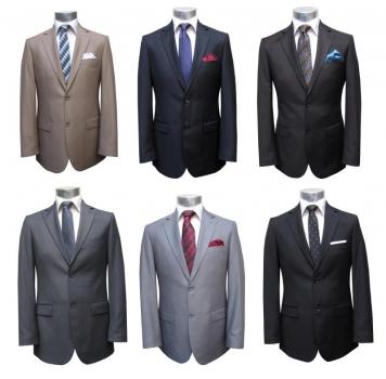 Anzugjacke Herren Doppelschlitz Slim Fit Sakko