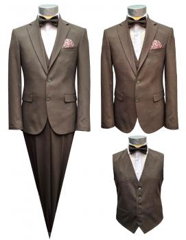 Elegante Herren Anzug mit Weste und Fliege