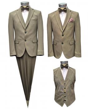 Elegante Herren Anzug mit Weste und Fliege