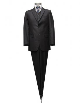 Herren Anzug mit Weste Dunkelbraun