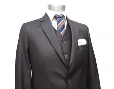 Herren Anzug mit Weste Dunkelbraun