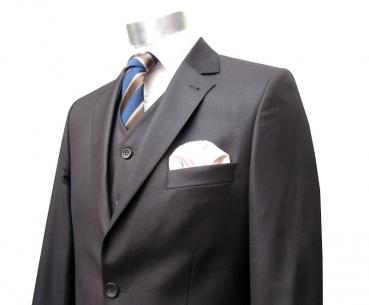 Herren Anzug mit Weste Dunkelbraun