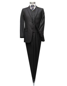 Herren Anzug mit Weste Dunkelbraun